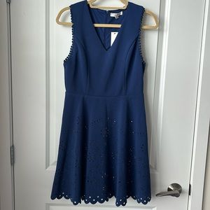 Detailed Navy Dress